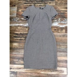 Banana Republic Houndstooth Stretch Sheath Dress